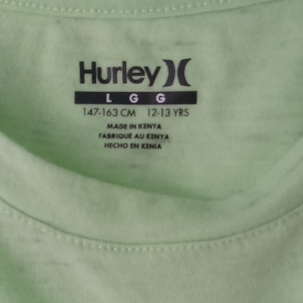Hurley Boy's Short Sleeve Tee Size L, Lime Green - Picture 5 of 6
